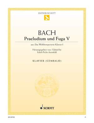 Bach, Johann Sebastian: Prelude V and Fugue V D major BWV 850