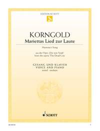 Korngold, Erich Wolfgang: Marietta's Song op. 12