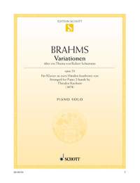 Brahms, Johannes: Variations on a theme by Robert Schumann op. 23