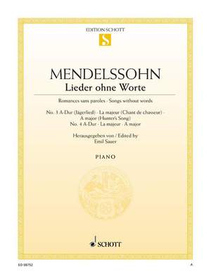 Mendelssohn Bartholdy, Felix: Songs without Words op. 19/3 and 4