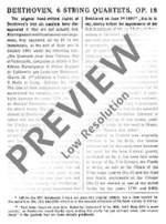 Beethoven, Ludwig van: String Quartet A major op. 18/5 Product Image