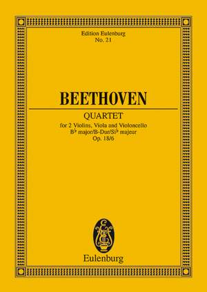 Beethoven, Ludwig van: String Quartet Bb major op. 18/6