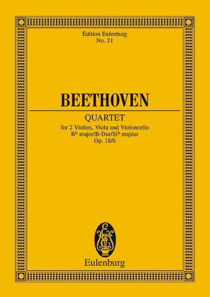 Beethoven, Ludwig van: String Quartet Bb major op. 18/6