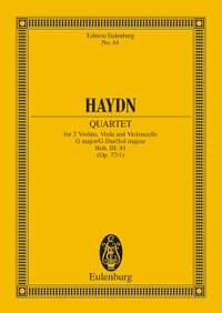 Haydn, Joseph: String Quartet G major, "Komplimentier" op. 77/1 Hob. III: 81