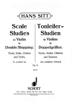 Sitt, Hans: Tonleiterstudien op. 41