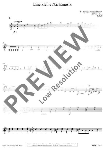 Mozart, Wolfgang Amadeus: Eine kleine Nachtmusik KV 525