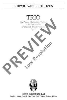 Beethoven, Ludwig van: Piano Trio No. 4 Bb major op. 11
