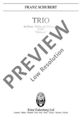 Schubert, Franz: Piano Trio Eb major op. 148 D 897
