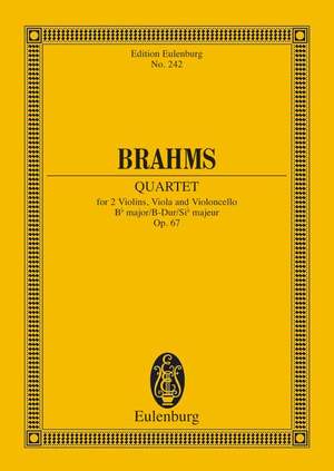 Brahms, Johannes: String Quartet Bb major op. 67