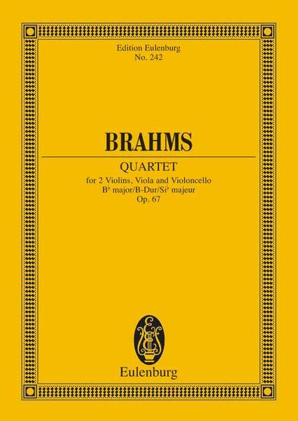 Brahms, Johannes: String Quartet Bb major op. 67