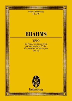 Brahms, Johannes: Trio Eb major op. 40