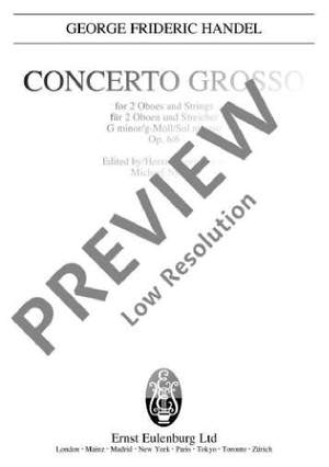 Handel, George Frideric: Concerto grosso G minor op. 6/6 HWV 324