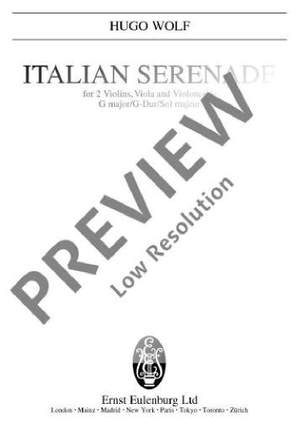 Wolf, Hugo Philipp Jakob: Italian Serenade G major