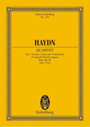 Haydn, Joseph: String Quartet F major op. 77/2 Hob. III: 82