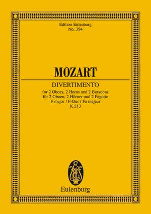Mozart, Wolfgang Amadeus: Divertimento No. 8 F major KV 213