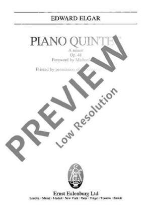 Elgar, Edward: Piano Quintet A minor op. 84