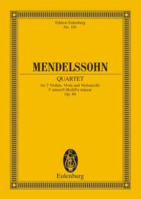 Mendelssohn Bartholdy, Felix: String Quartet F minor op. 80
