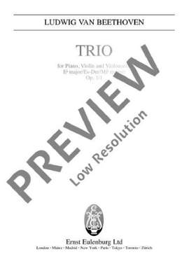 Beethoven, Ludwig van: Piano Trio Eb major op. 1/1
