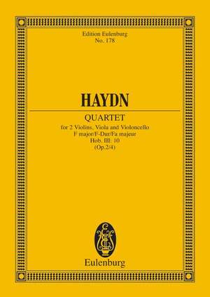 Haydn, Joseph: String Quartet F major op. 2/4 Hob. III: 10