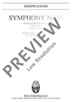 Haydn, Joseph: Symphony No. 26 D minor Hob. I: 26