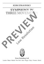 Stravinsky, Igor: Symphony in three movements Product Image
