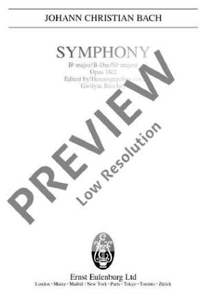 Bach, Johann Christian: Symphony Bb major op. 18/2