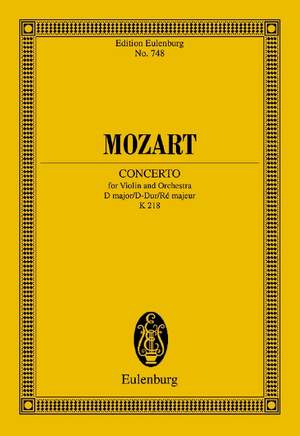 Mozart, Wolfgang Amadeus: Concerto D Major KV 218
