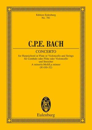 Bach, Carl Philipp Emanuel: Concerto A minor H 430-32