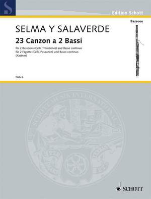 Selma y Salaverde, Bartolomeo de: 23 Canons and Two Basses