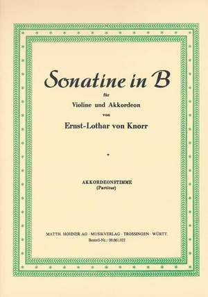 Knorr, Ernst Lothar von: Sonatina in B