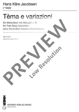 Jacobsen, H K: Tèma e variazioni
