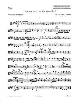 Dittersdorf: Concerto E Major Krebs 172