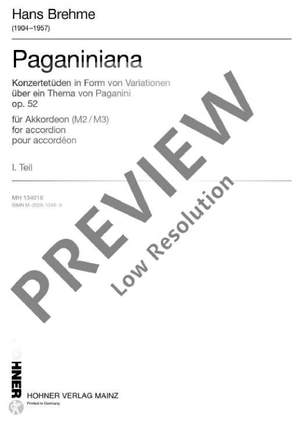 Brehme, Hans: Paganiniana Band 1 op. 52