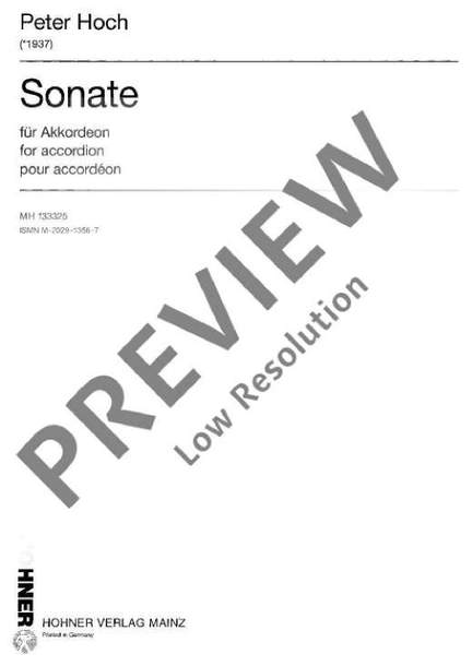 Hoch, Peter: Sonate