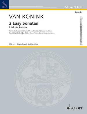 Konink, Servaas van: 2 Easy Sonatas