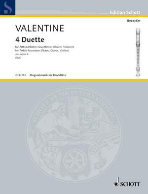 Valentine, Robert: 4 Duets op. 6/1-4