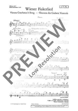 Pick, Gustav: Wiener Fiakerlied