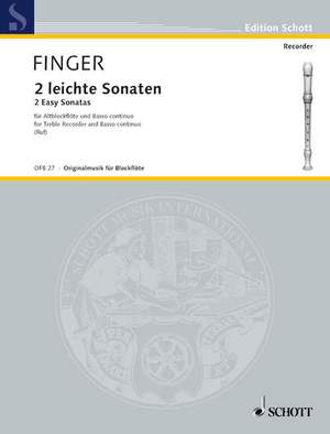 Finger, Godfrey: 2 easy Sonatas