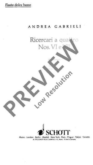 Gabrieli, Andrea: Ricercari