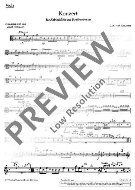 Graupner, Christoph: Concerto