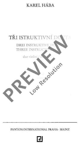 Hába, K: 3 instruktive Duette
