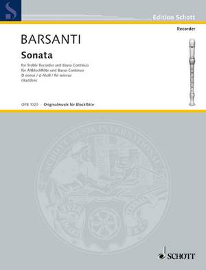 Barsanti, Francesco: Sonata in D minor