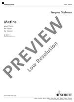 Stehman, Jacques: Matins Product Image