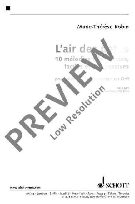 Robin, M: L'air des notes