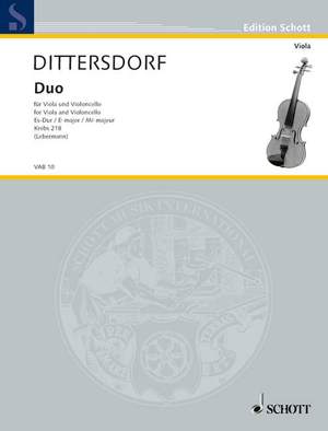Dittersdorf, Karl Ditters von: Duo E flat Major Krebs 218