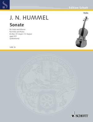 Hummel, Johann Nepomuk: Sonata Eb Major op. 5/3