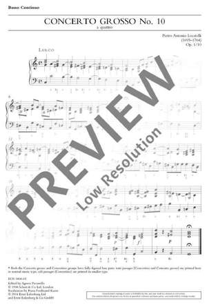 Locatelli, Pietro Antonio: Concerto Grosso op. 1/10