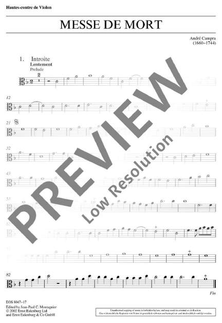 Campra, André: Messe de Mort