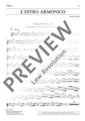 Vivaldi, Antonio: L'Estro Armonico op. 3/10 RV 580 / PV 97