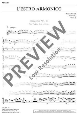Vivaldi, Antonio: L'Estro Armonico op. 3/12 RV 265 / PV 240